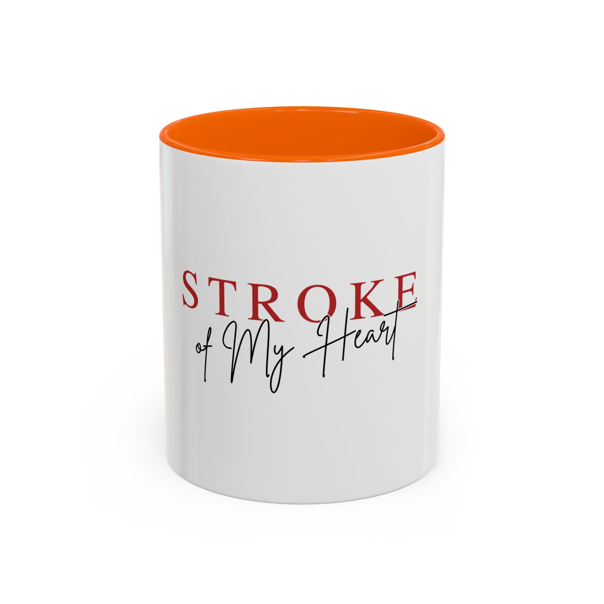 Stroke of My Heart Coffee Mug – Accent Black Rim & Handle (11/15oz)
