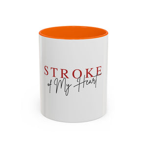 Stroke of My Heart Coffee Mug – Accent Black Rim & Handle (11/15oz)