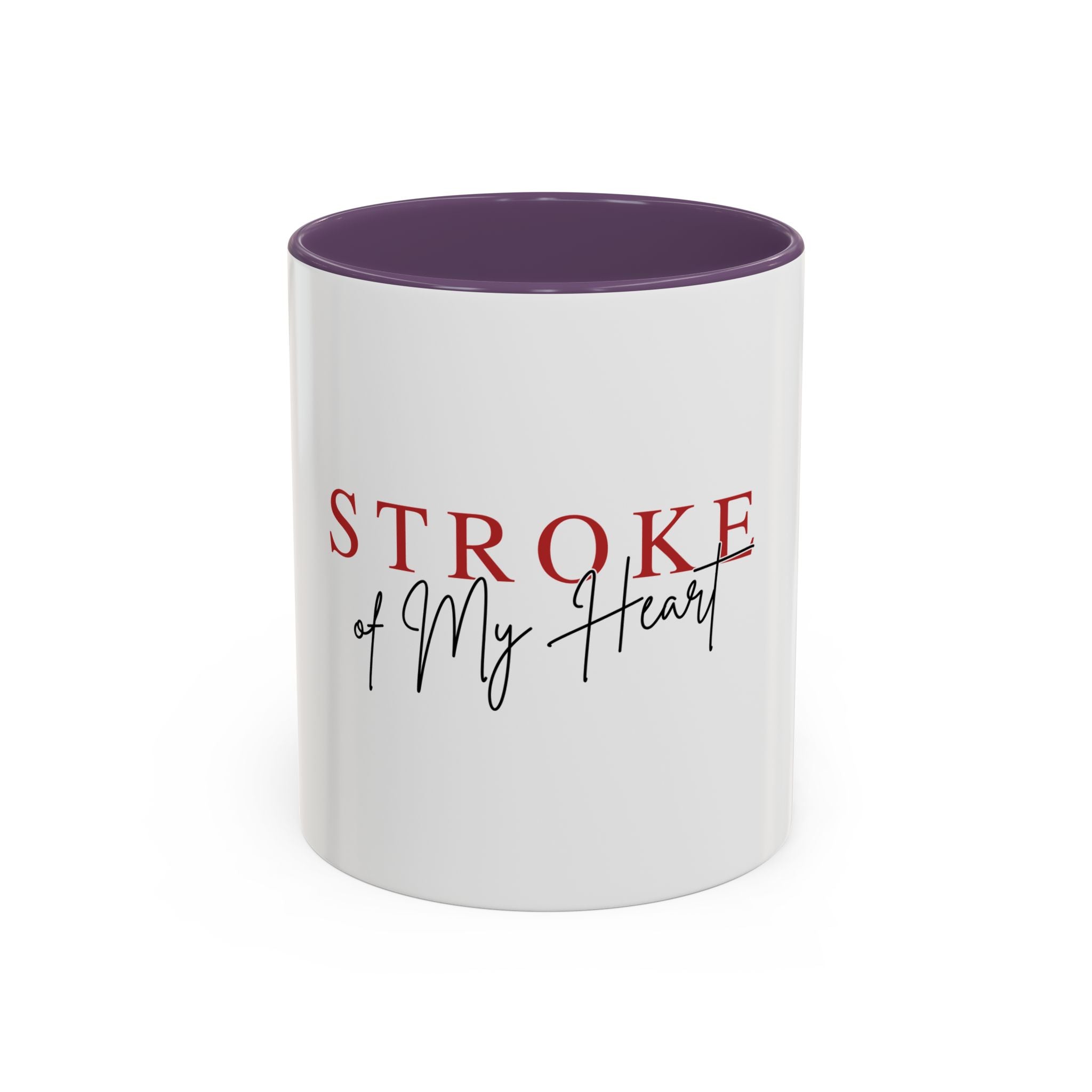 Stroke of My Heart Coffee Mug – Accent Black Rim & Handle (11/15oz)