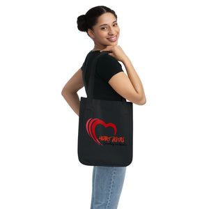 Tote Bag — Heart Sistas / Stroke of My Heart Organic Canvas Tote (Heart Guardian Design)