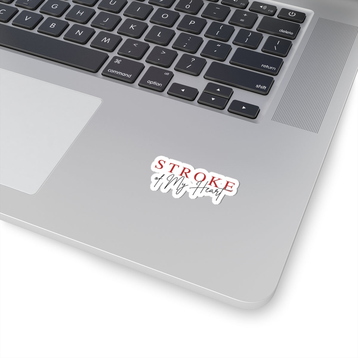 Stroke of My Heart Sticker — Romantic Script Kiss-Cut Vinyl