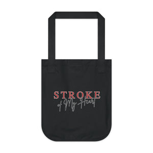 Tote Bag — Heart Sistas / Stroke of My Heart Organic Canvas Tote (Heart Guardian Design)