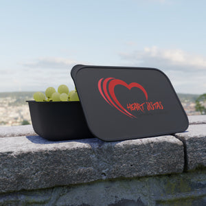 Heart Sistas Bento Box — Eco PLA Lunch Container with Utensils & Band