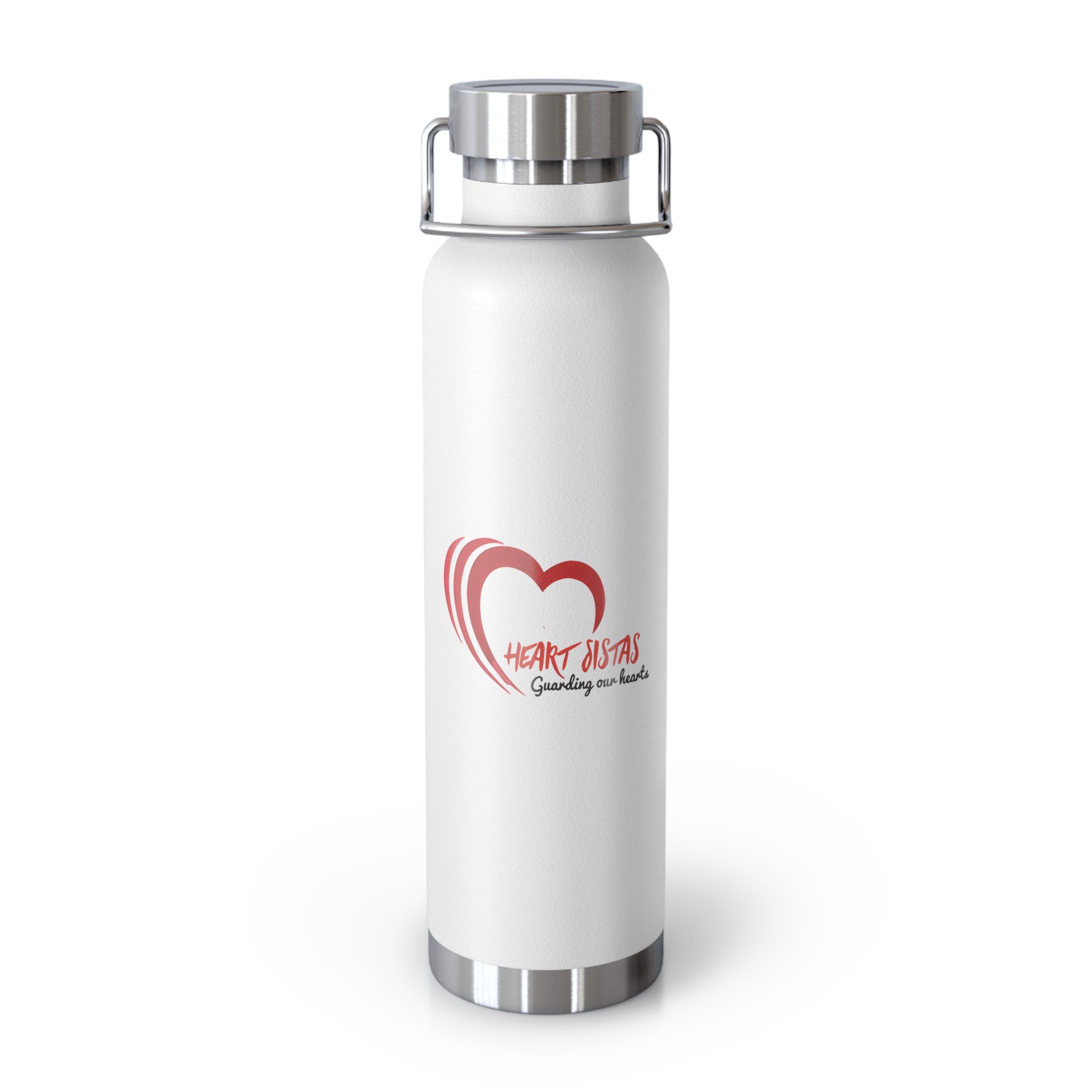 Heart Sisters 22oz Copper Vacuum Insulated Bottle – 'Guarding the Hearts' Stainless Steel Water Bottle
