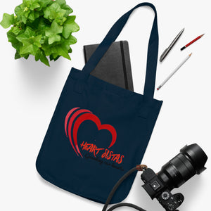 Tote Bag — Heart Sistas / Stroke of My Heart Organic Canvas Tote (Heart Guardian Design)