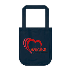 Tote Bag — Heart Sistas / Stroke of My Heart Organic Canvas Tote (Heart Guardian Design)