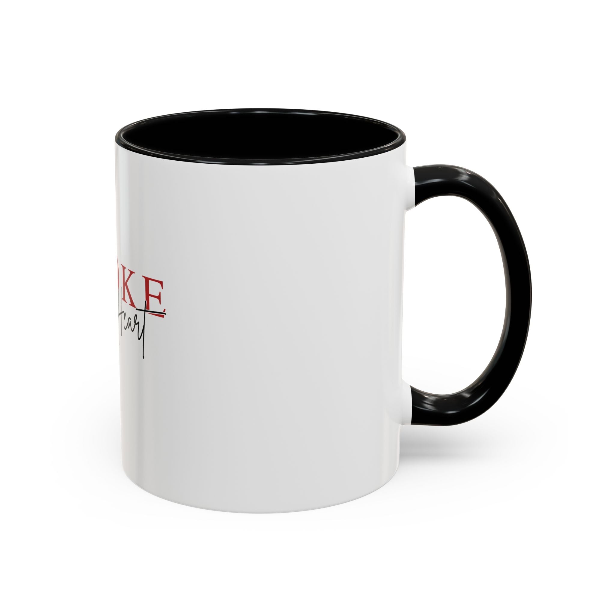 Stroke of My Heart Coffee Mug – Accent Black Rim & Handle (11/15oz)
