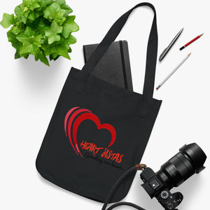 Tote Bag — Heart Sistas / Stroke of My Heart Organic Canvas Tote (Heart Guardian Design)
