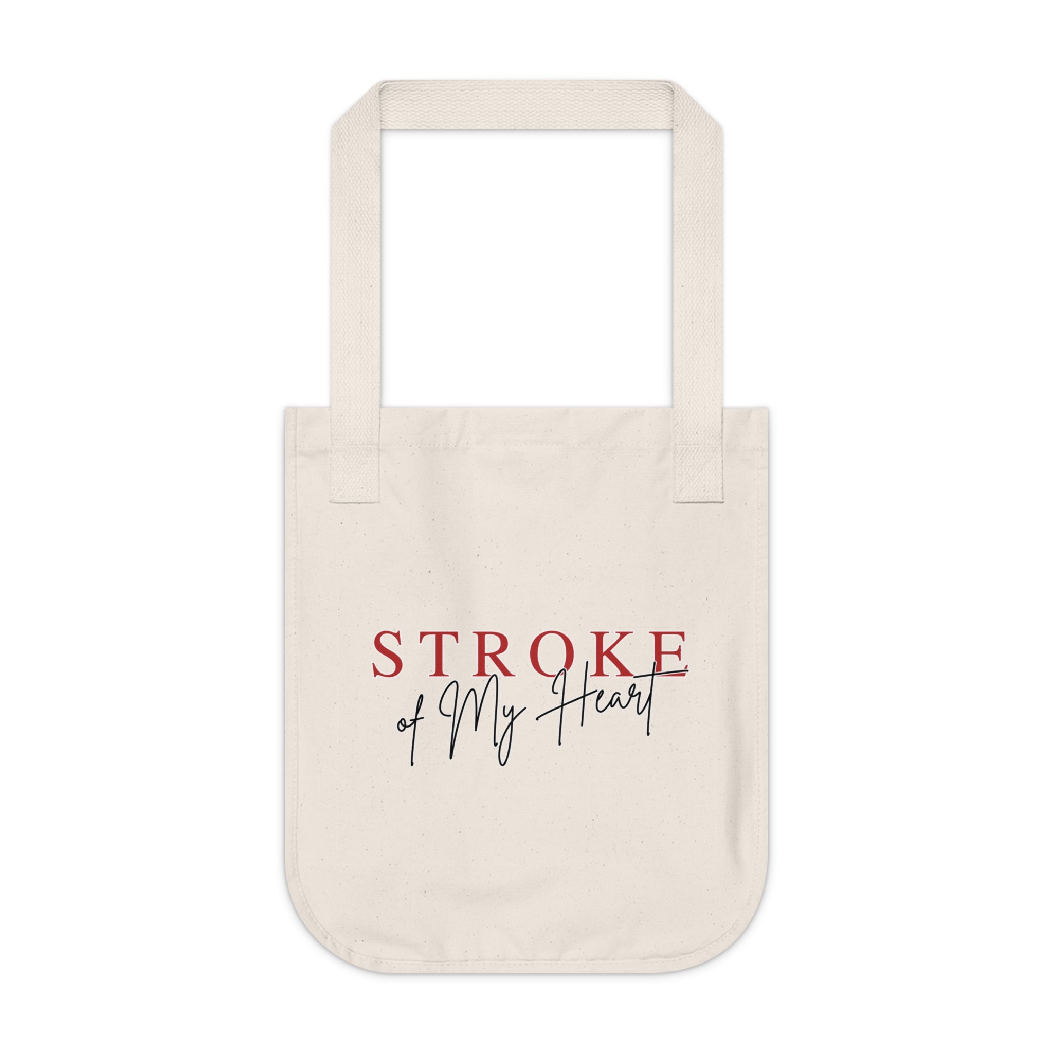 Tote Bag — Heart Sistas / Stroke of My Heart Organic Canvas Tote (Heart Guardian Design)