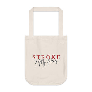 Tote Bag — Heart Sistas / Stroke of My Heart Organic Canvas Tote (Heart Guardian Design)