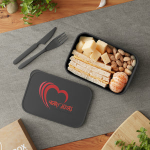 Heart Sistas Bento Box — Eco PLA Lunch Container with Utensils & Band